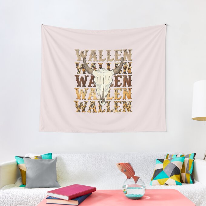 Bull Skull Western Art Tapestry
