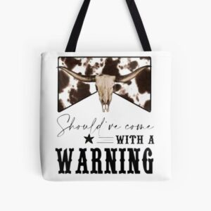 Leopard Cow Skull Morgan Wallen Western Country Tote Bag